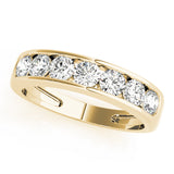 Channel Set Half Eternity Ring in Gold & Platinum
