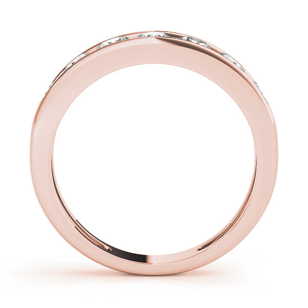 Channel Set Half Eternity Ring in Gold & Platinum
