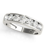 Channel Set Half Eternity Ring in Gold & Platinum
