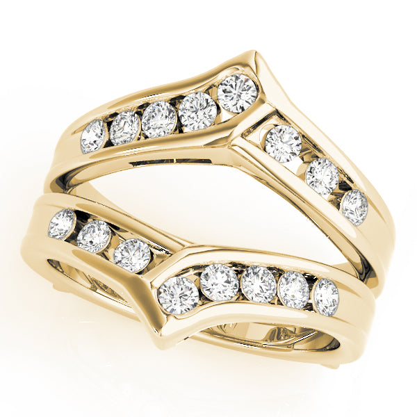 Channel Set Wraps & Inserts Half Eternity Ring in Gold & Platinum