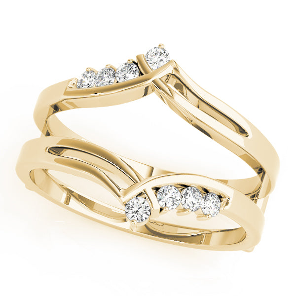 Engagement Wrap Half Eternity Ring in Gold & Platinum