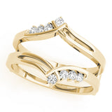 Engagement Wrap Half Eternity Ring in Gold & Platinum