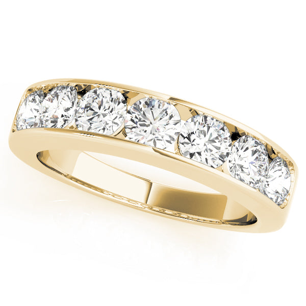 Channel Set Half Eternity Ring in Gold & Platinum