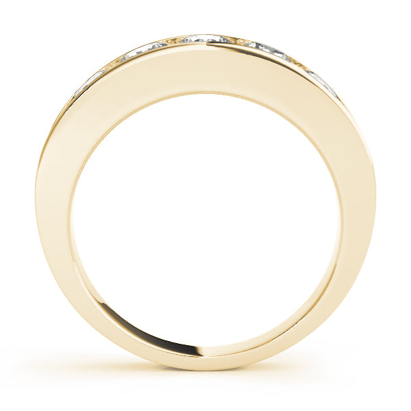 Channel Set Half Eternity Ring in Gold & Platinum