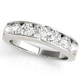 Channel Set Half Eternity Ring in Gold & Platinum