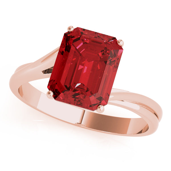 Iconic Color Rings Emerald Diamond Engagement Ring — 9K/18K Gold & Platinum