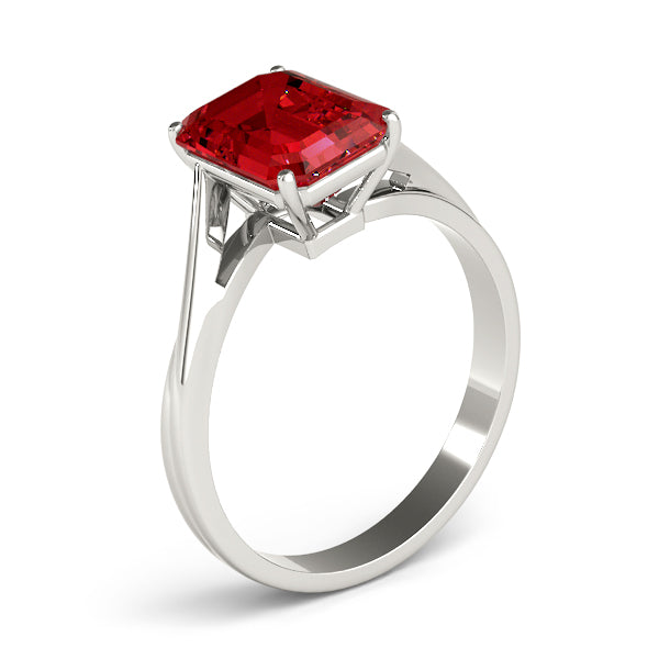 Iconic Color Rings Emerald Diamond Engagement Ring — 9K/18K Gold & Platinum