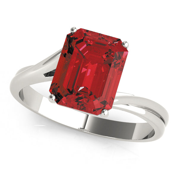 Iconic Color Rings Emerald Diamond Engagement Ring — 9K/18K Gold & Platinum