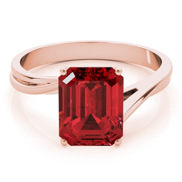 Iconic Color Rings Emerald Diamond Engagement Ring — 9K/18K Gold & Platinum