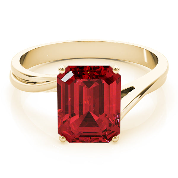 Iconic Color Rings Emerald Diamond Engagement Ring — 9K/18K Gold & Platinum