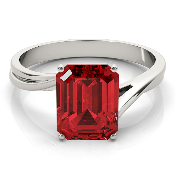 Iconic Color Rings Emerald Diamond Engagement Ring — 9K/18K Gold & Platinum