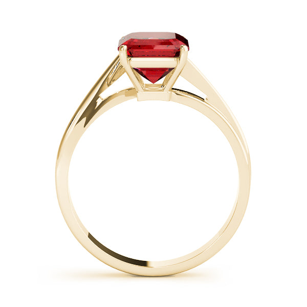 Iconic Color Rings Emerald Diamond Engagement Ring — 9K/18K Gold & Platinum