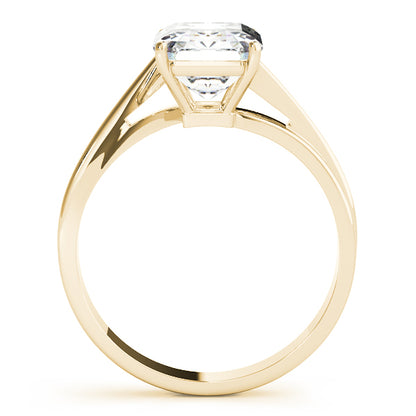 Lab-Grown Emerald Cut Diamond Four-Prong Solitaire Engagement Ring.