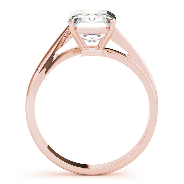 Lab-Grown Emerald Cut Diamond Four-Prong Solitaire Engagement Ring.