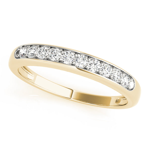 Channel Set Half Eternity Ring in Gold & Platinum