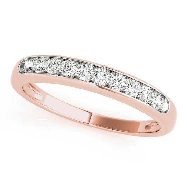 Channel Set Half Eternity Ring in Gold & Platinum