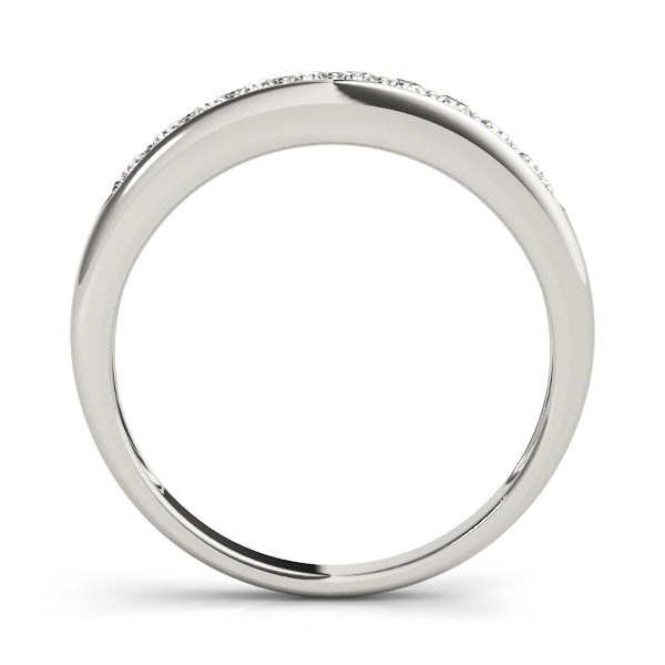 Channel Set Half Eternity Ring in Gold & Platinum
