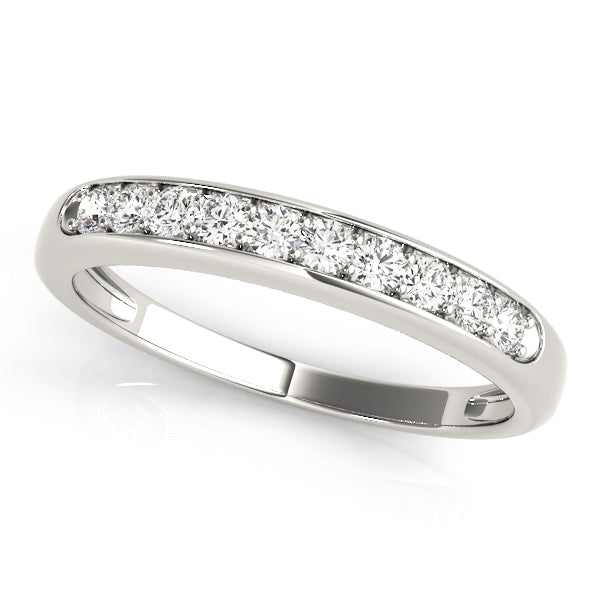Channel Set Half Eternity Ring in Gold & Platinum