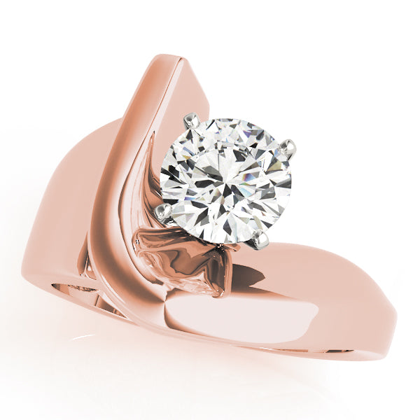 Signature Solitaires Any Shape Round Diamond Engagement Ring — 9K/18K Gold & Platinum