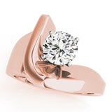 Signature Solitaires Any Shape Round Diamond Engagement Ring — 9K/18K Gold & Platinum