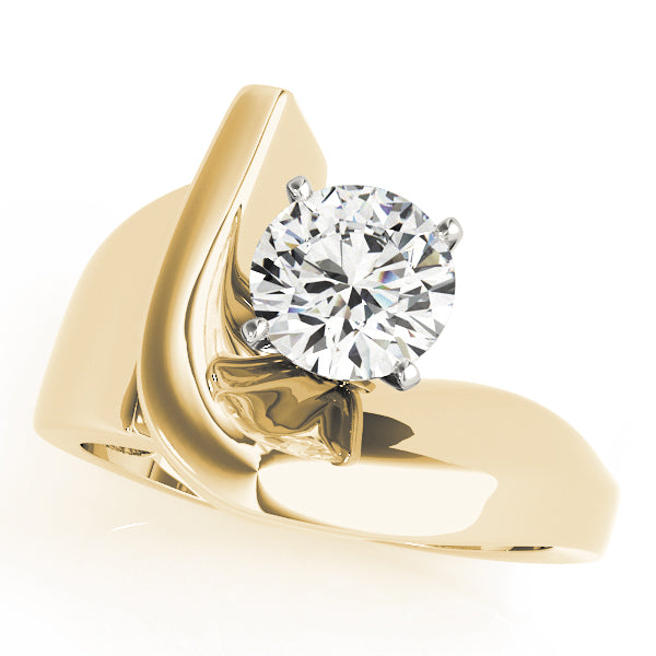Signature Solitaires Any Shape Round Diamond Engagement Ring — 9K/18K Gold & Platinum