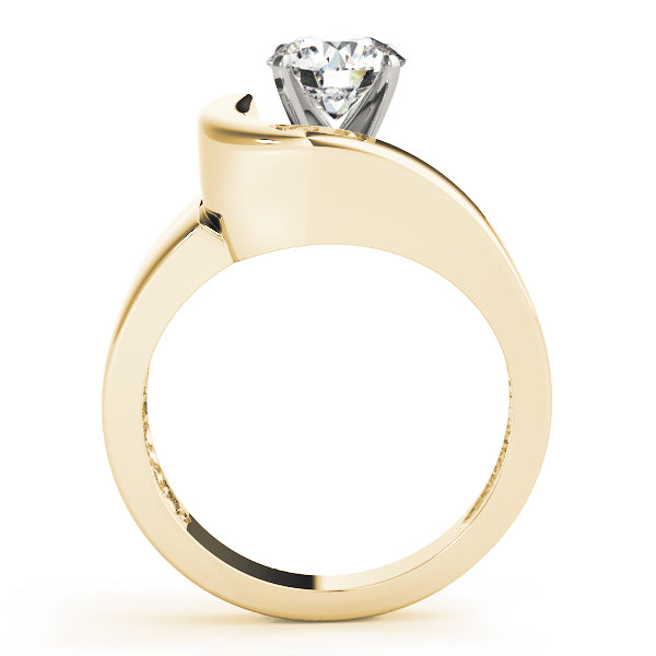 Signature Solitaires Any Shape Round Diamond Engagement Ring — 9K/18K Gold & Platinum