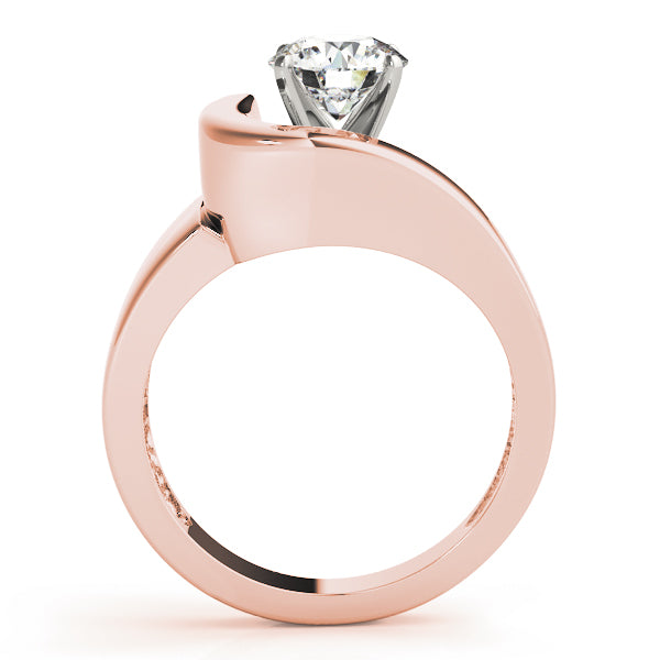 Signature Solitaires Any Shape Round Diamond Engagement Ring — 9K/18K Gold & Platinum