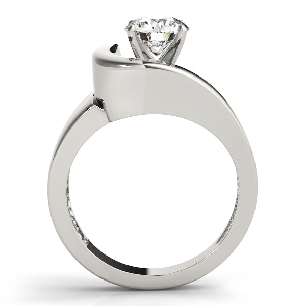 Signature Solitaires Any Shape Round Diamond Engagement Ring — 9K/18K Gold & Platinum