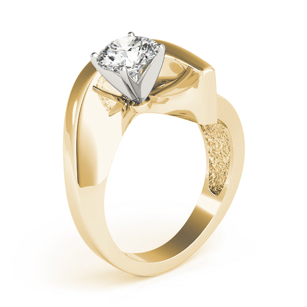 Signature Solitaires Any Shape Round Diamond Engagement Ring — 9K/18K Gold & Platinum