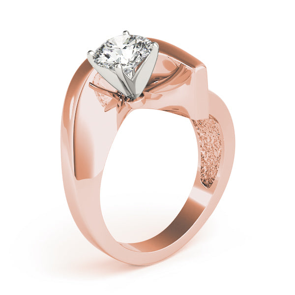 Signature Solitaires Any Shape Round Diamond Engagement Ring — 9K/18K Gold & Platinum