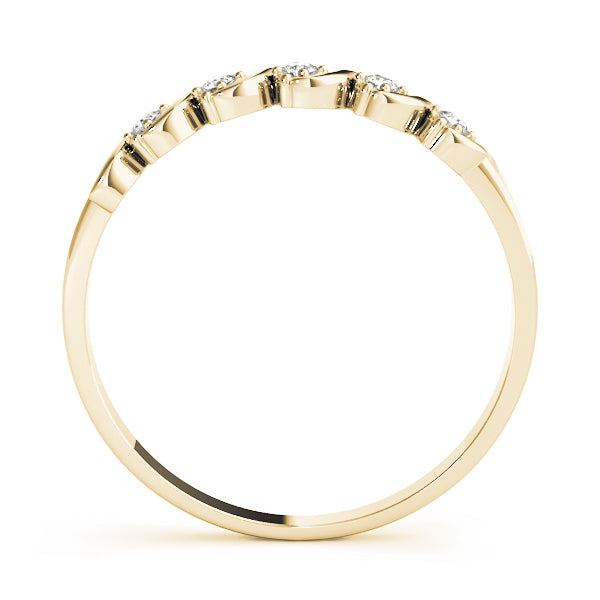 S Bands Half Eternity Ring in Gold & Platinum