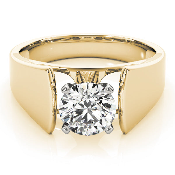 Sophisticated Solitaires Round Diamond Engagement Ring — 9K/18K Gold & Platinum