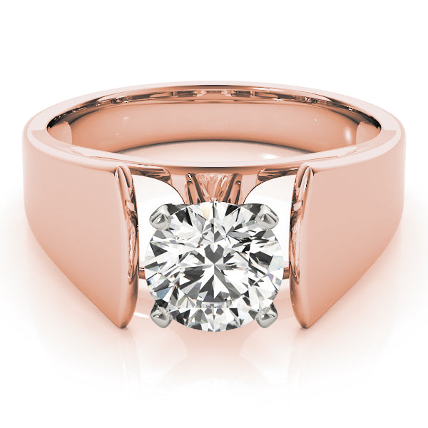 Sophisticated Solitaires Round Diamond Engagement Ring — 9K/18K Gold & Platinum