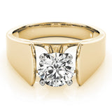 Sophisticated Solitaires Round Diamond Engagement Ring — 9K/18K Gold & Platinum