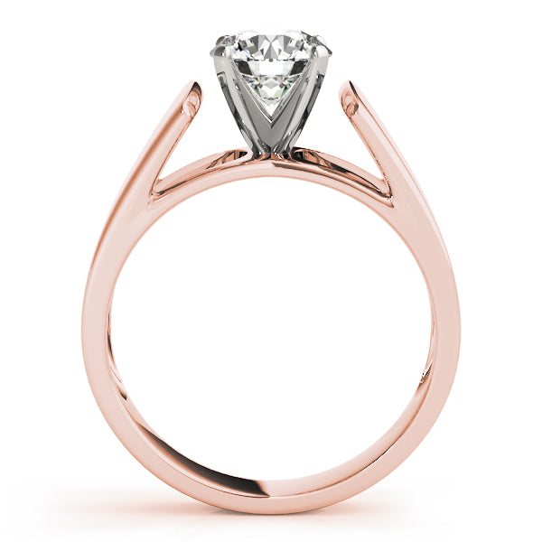 Sophisticated Solitaires Round Diamond Engagement Ring — 9K/18K Gold & Platinum