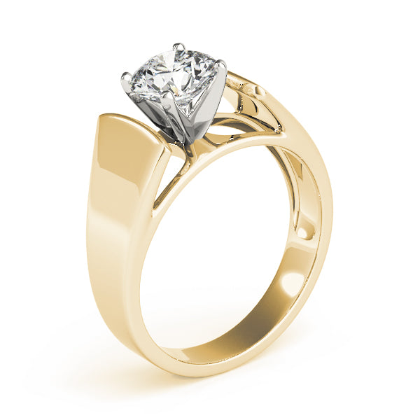 Sophisticated Solitaires Round Diamond Engagement Ring — 9K/18K Gold & Platinum