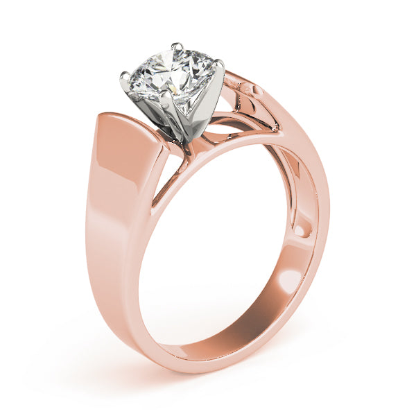 Sophisticated Solitaires Round Diamond Engagement Ring — 9K/18K Gold & Platinum