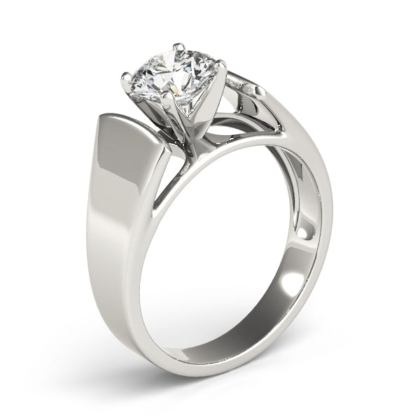 Sophisticated Solitaires Round Diamond Engagement Ring — 9K/18K Gold & Platinum