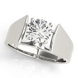 Sophisticated Solitaires Round Diamond Engagement Ring — 9K/18K Gold & Platinum