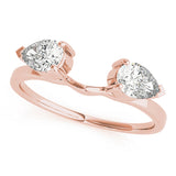 Pear Wraps & Inserts Half Eternity Ring in Gold & Platinum