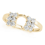 Timeless Half Round Diamond Gold Half Eternity Ring in Gold & Platinum