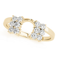Timeless Half Round Diamond Gold Half Eternity Ring in Gold & Platinum