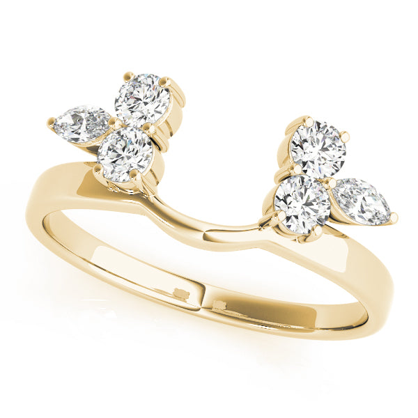 Wrap & Inserts Half Eternity Ring in Gold & Platinum