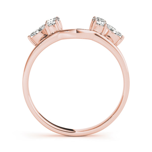 Wrap & Inserts Half Eternity Ring in Gold & Platinum