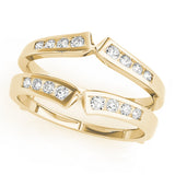 Wraps & Inserts Half Eternity Ring in Gold & Platinum