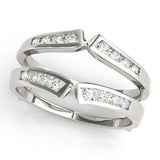Wraps & Inserts Half Eternity Ring in Gold & Platinum
