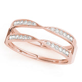 Channel Set Engagement Enhancer Half Eternity Ring in Gold & Platinum