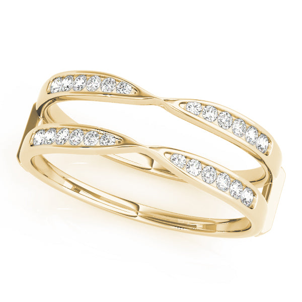 Channel Set Engagement Enhancer Half Eternity Ring in Gold & Platinum