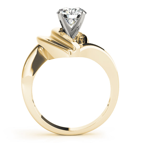 Brilliant Solitaires Any Shape Round Diamond Engagement Ring — 9K/18K Gold & Platinum