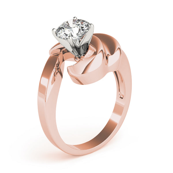 Brilliant Solitaires Any Shape Round Diamond Engagement Ring — 9K/18K Gold & Platinum